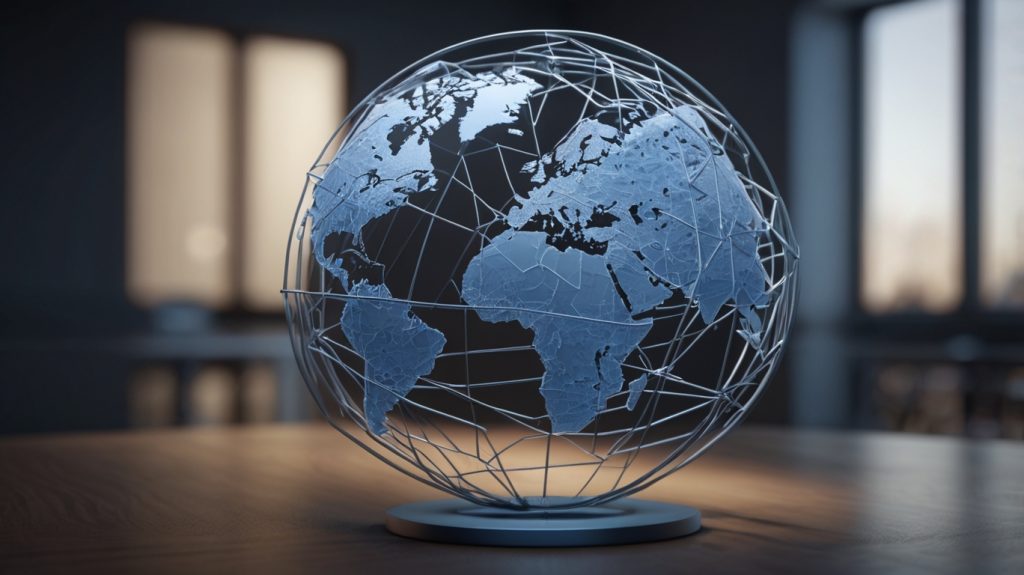 Sitemaps representation on a globe
