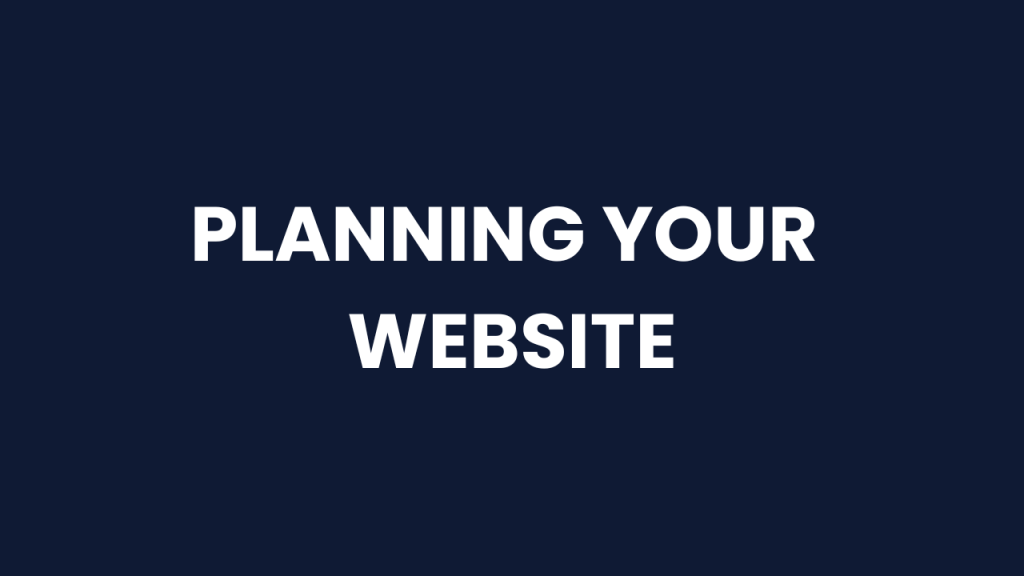 Planning your website