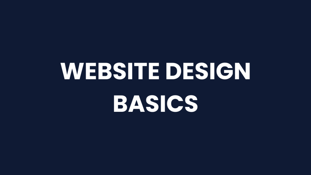 Website design basics